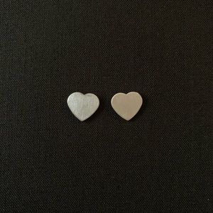 Silver Matte heart earnings